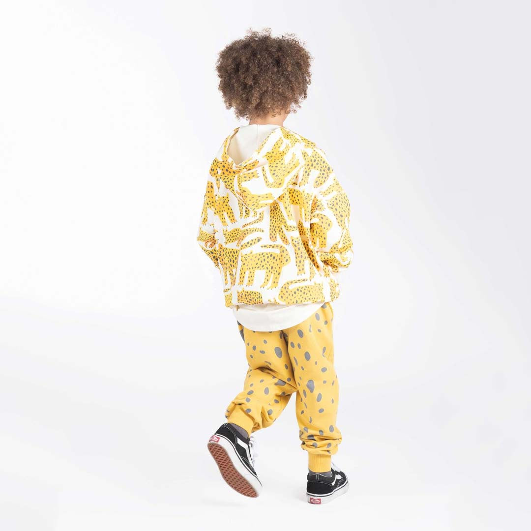 LEOPARD SPOT TRACK PANTS | MUSTARD WASHED