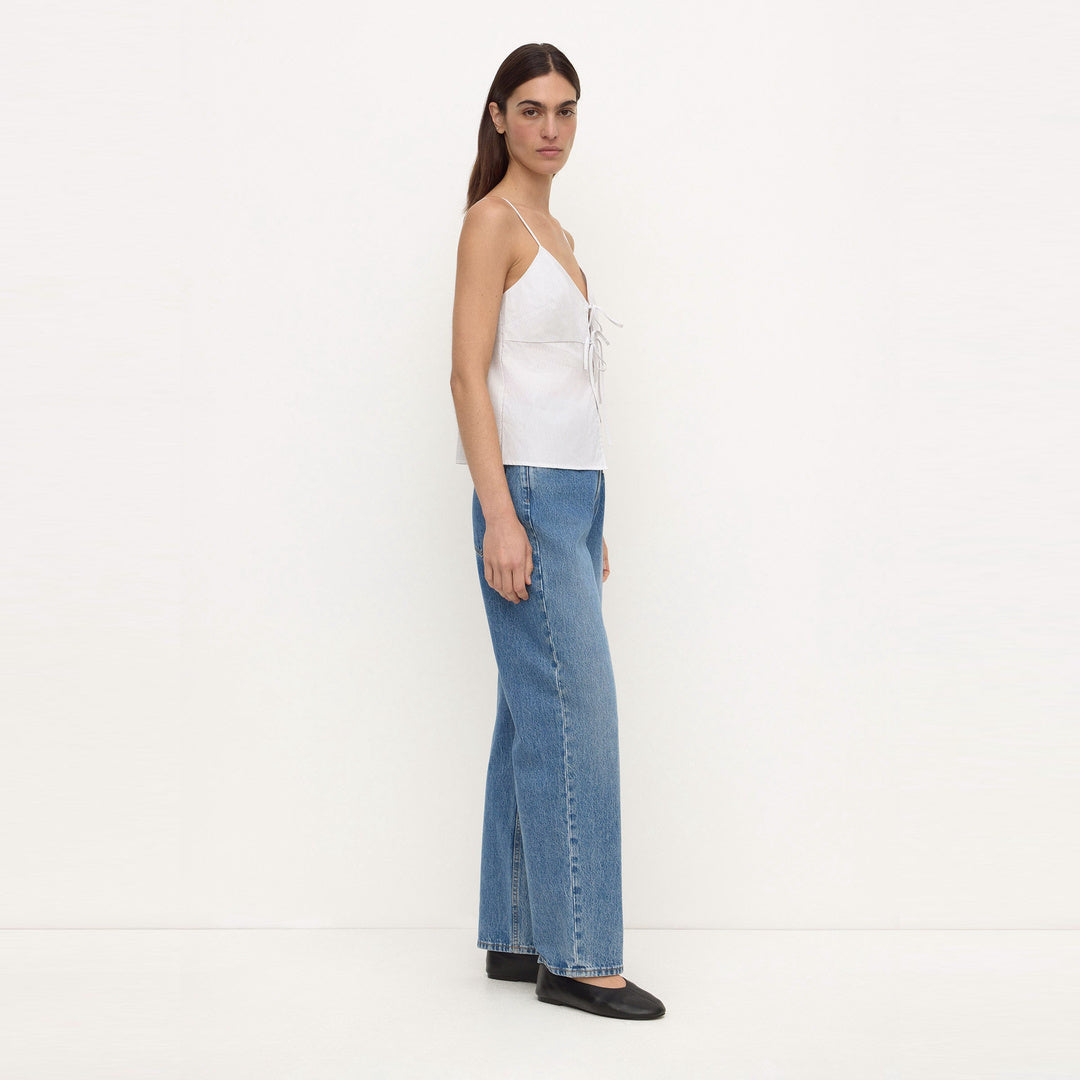 Assembly Label Ruth Cotton Tie Top in Blue Stripe