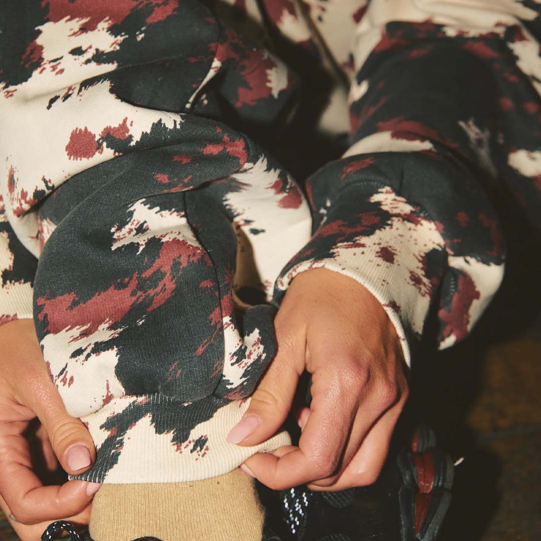 The Cow Print Cuffed Sweat Pants