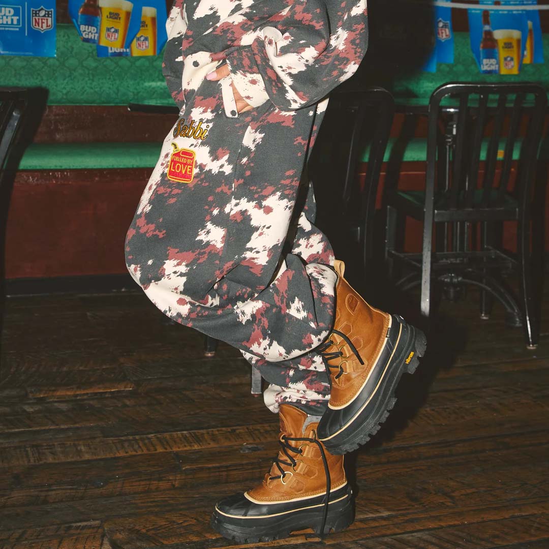 The Cow Print Cuffed Sweat Pants