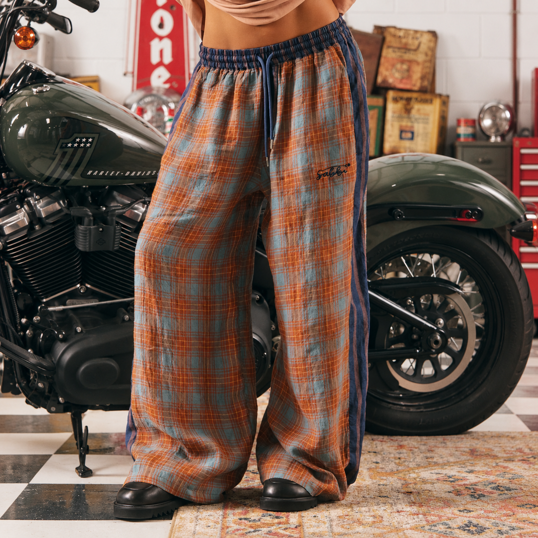 Mexicola Check Pant | Multi — front view
