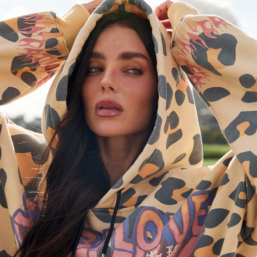 Flaming Leopard Hoodie