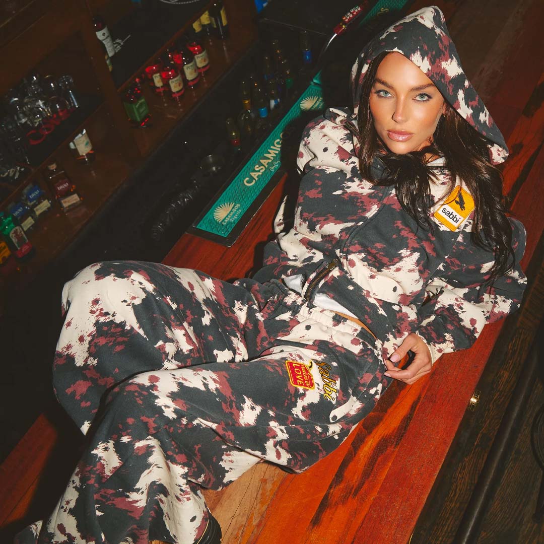 The Cow Print Ranch Zip Hoodie