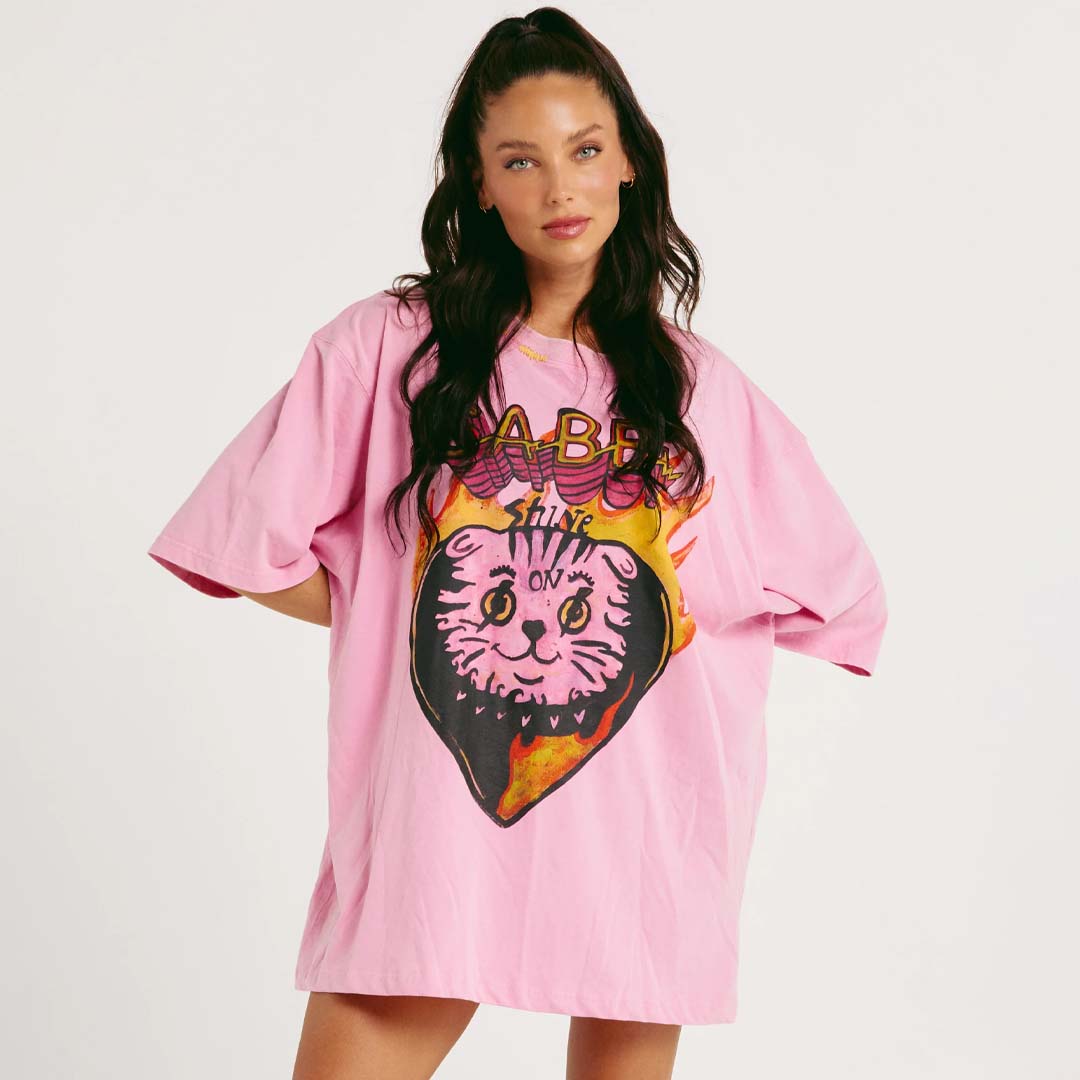 The Very Oversized Shining Anyway Tee | Pink