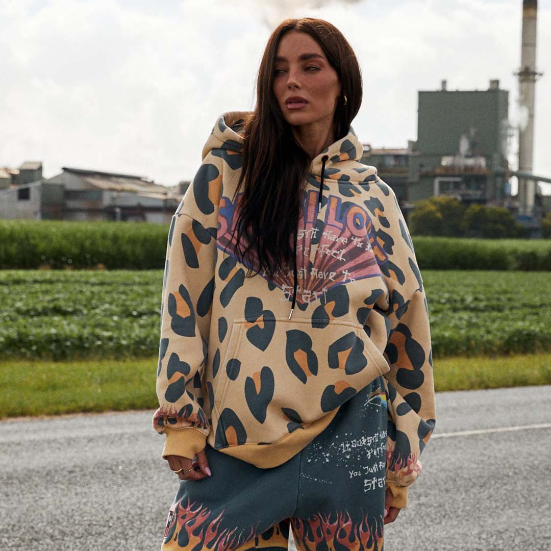 Flaming Leopard Hoodie