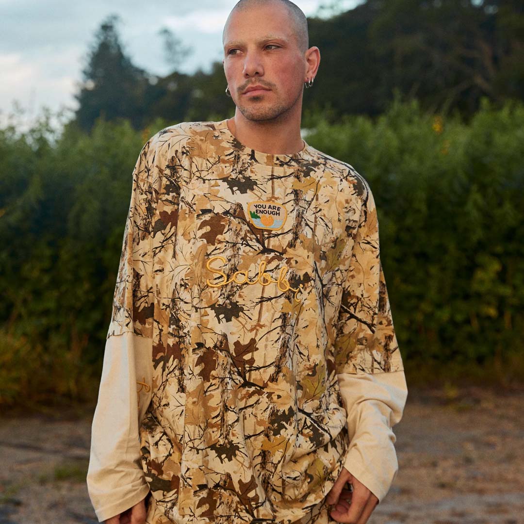 The Lucky Duck Woodland LS Tee | Woodland Camo