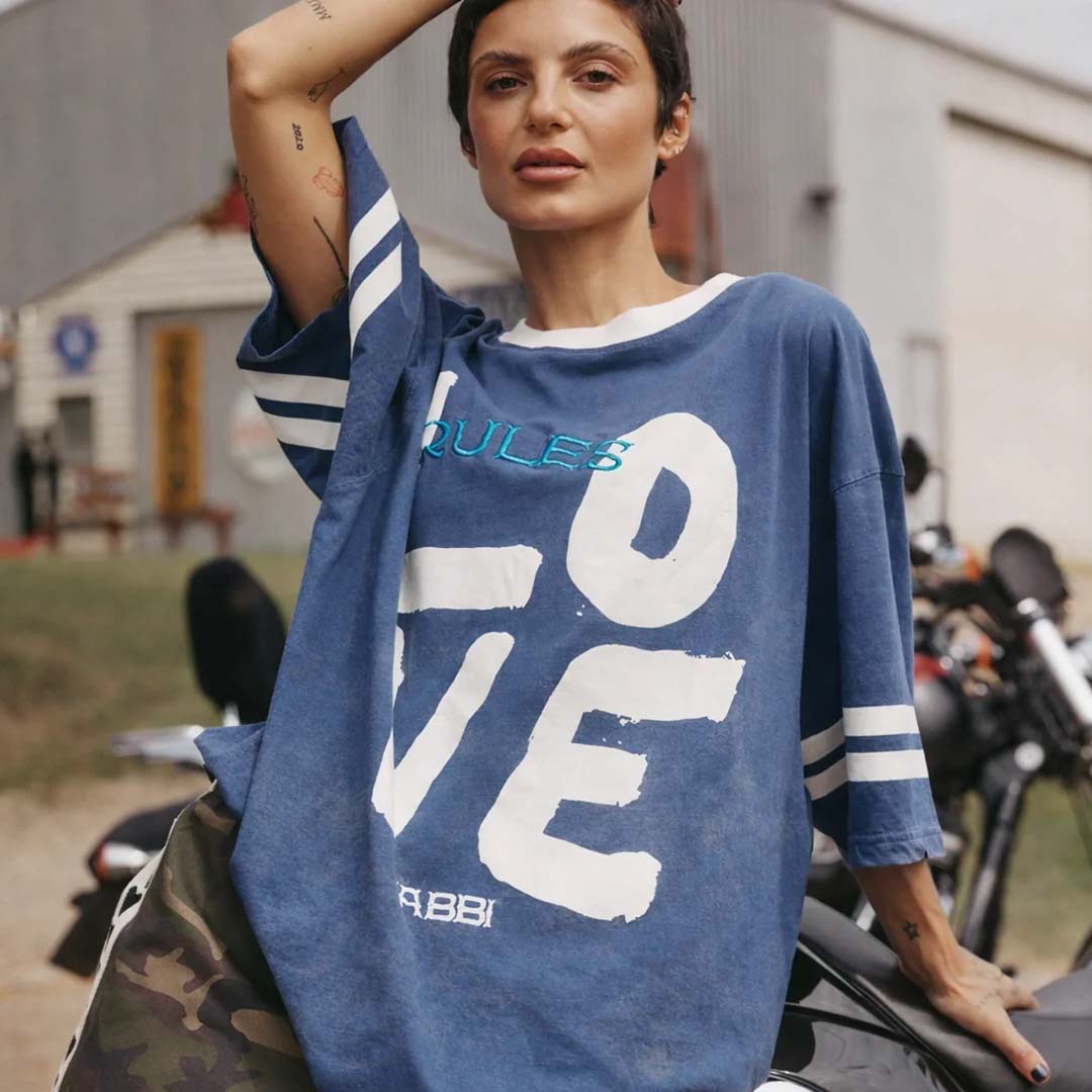Very Oversized Love Revolution Tee | Blue