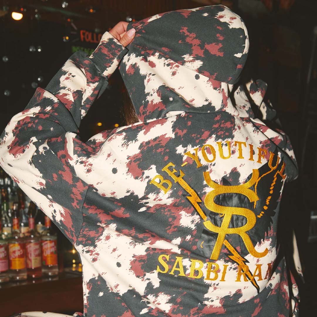 The Cow Print Ranch Zip Hoodie