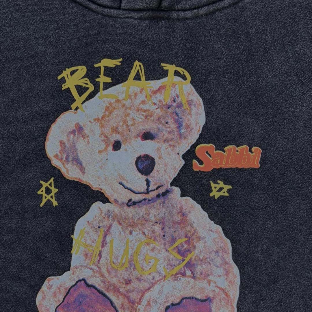 Gimme Bear Hugs Hoodie | Washed Black