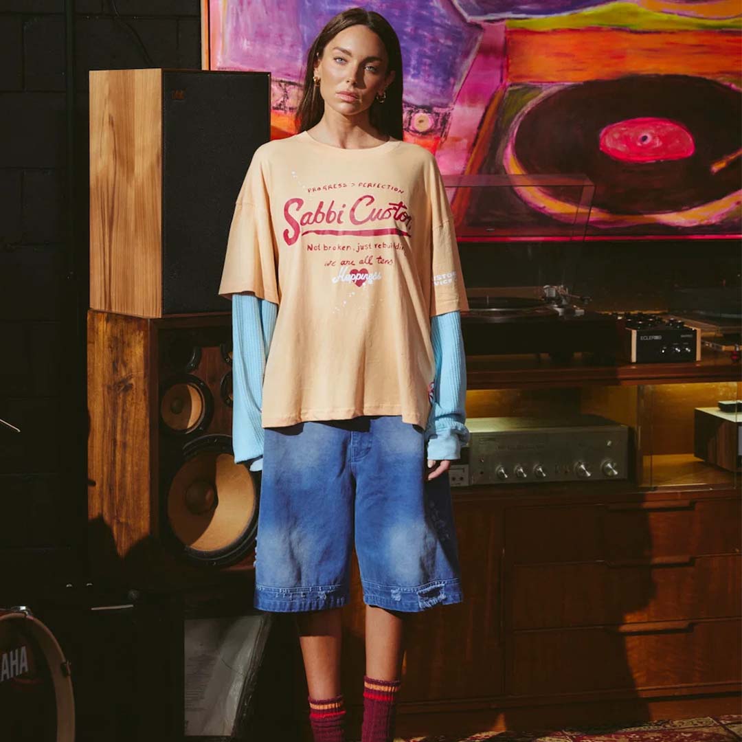 Sabbi Custom Long Sleeve Tee | Apricot