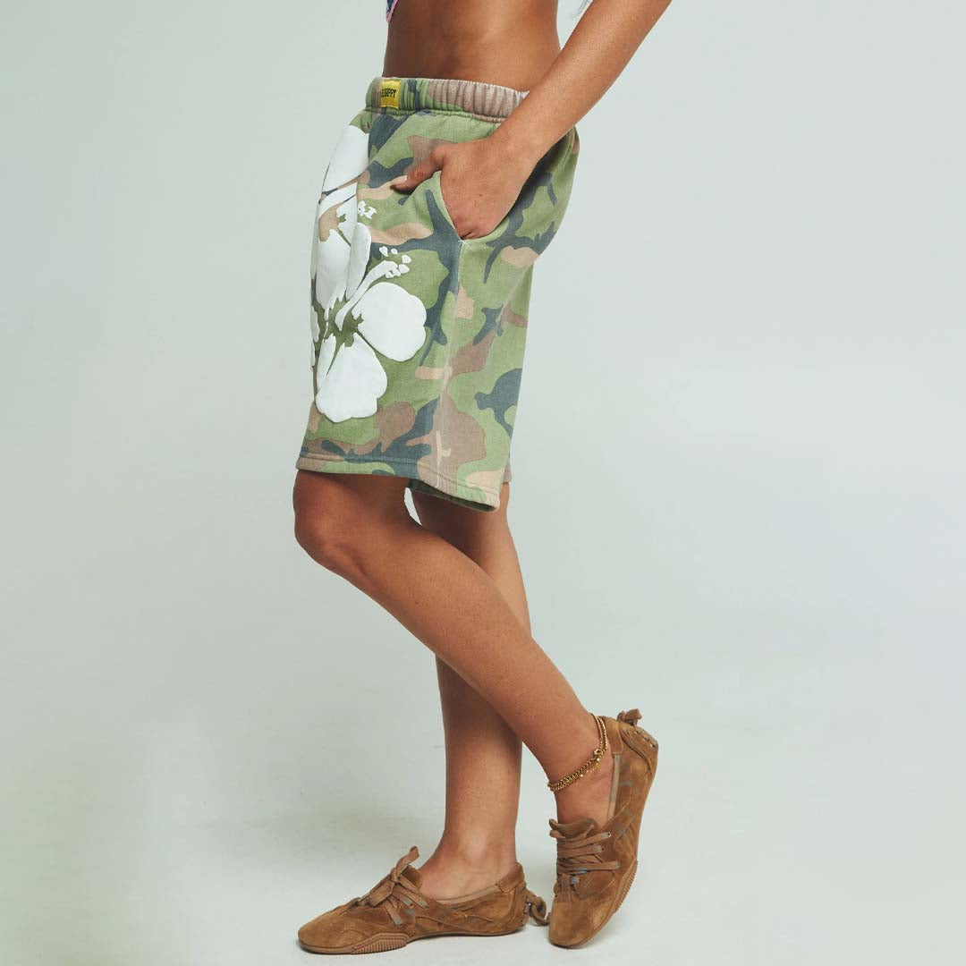 The Happy Hibiscus Shorts | Camo