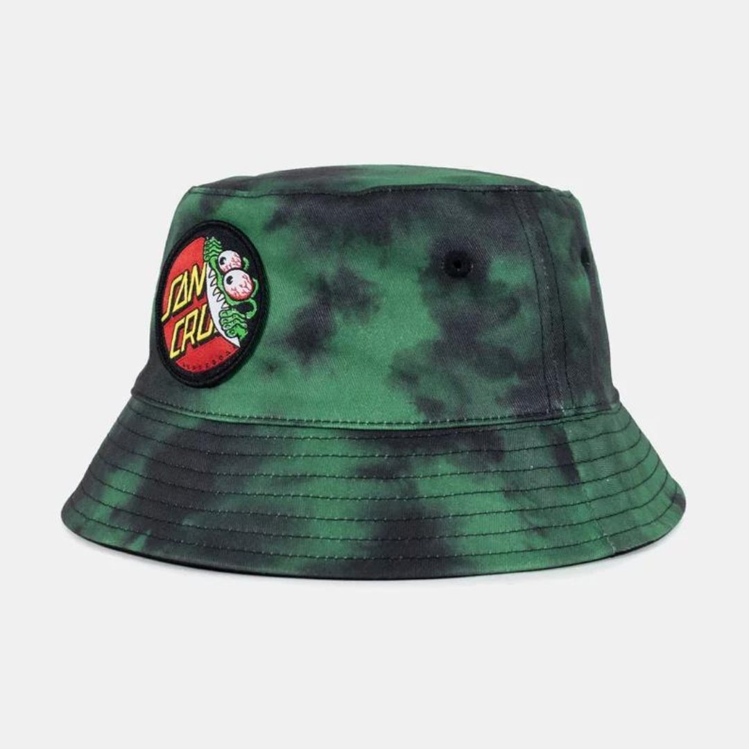 BEWARE DOT BUCKET HAT | GREEN TIE DYE