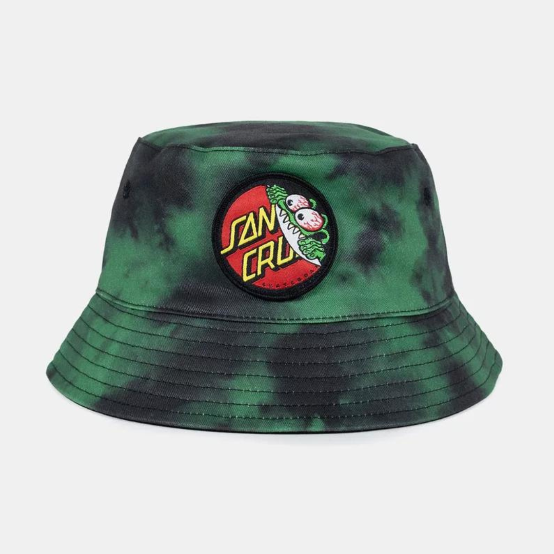 BEWARE DOT BUCKET HAT | GREEN TIE DYE