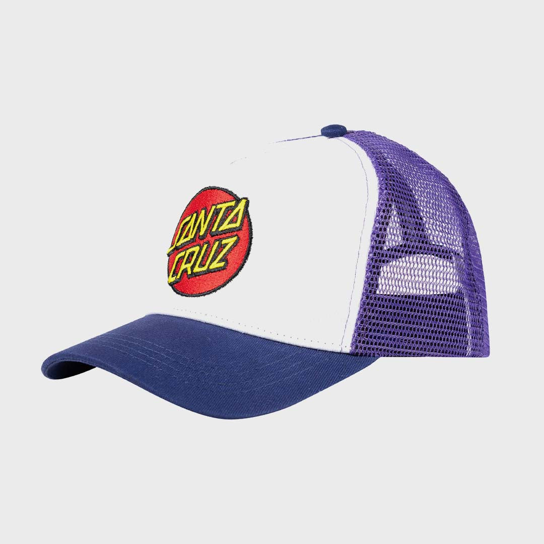 Classic Dot Patch Trucker Cap | Dark Blue