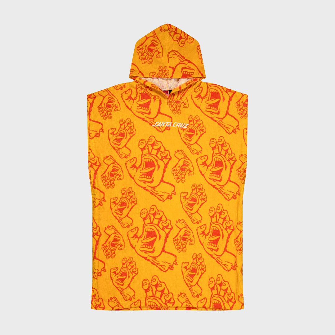 CROWDED HAND HOODED PONCO | YELLOW