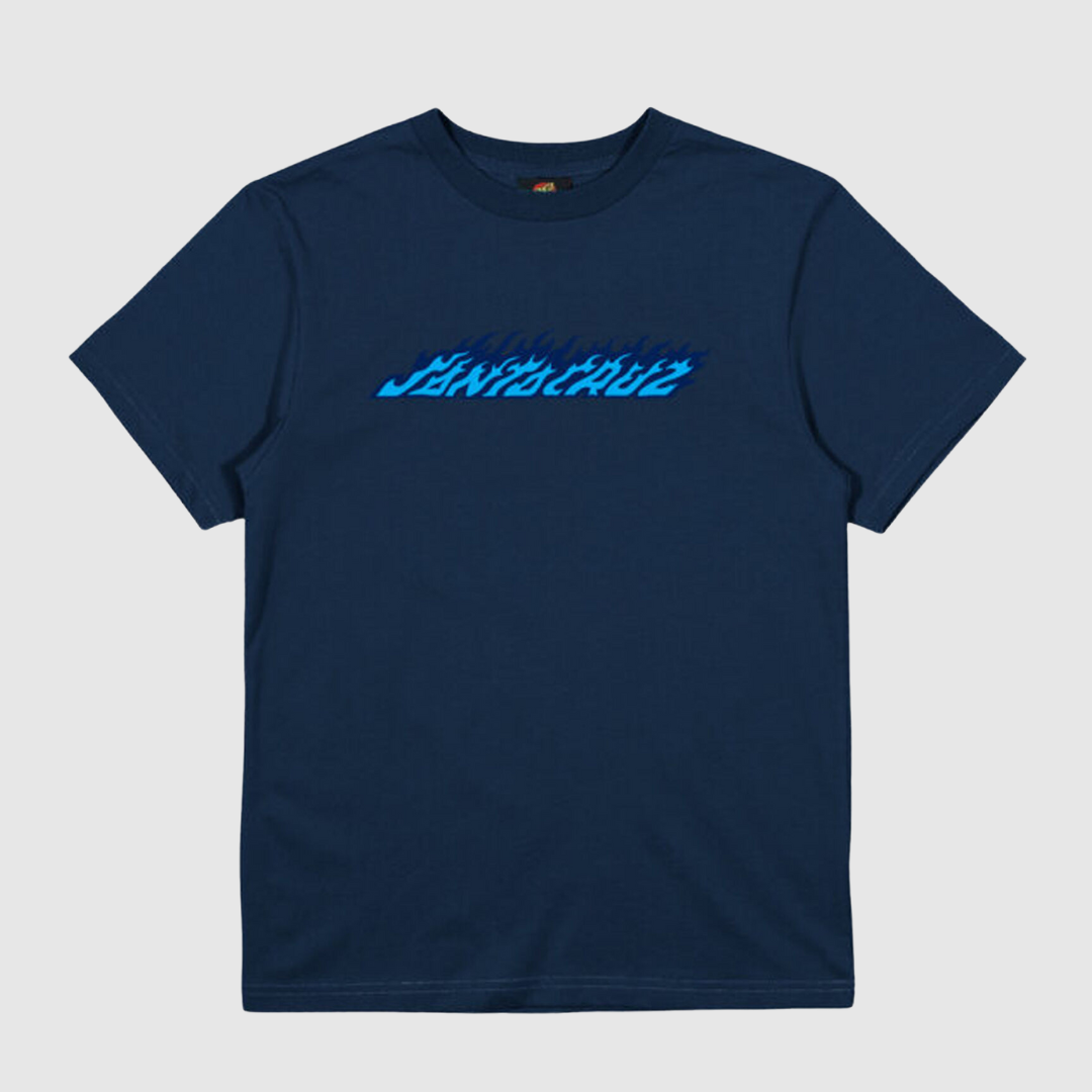 FLAME STRIP HAND TEE | NAVY