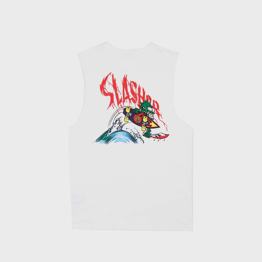 MEEK OG SLASHER MUSCLE TEE | WHITE