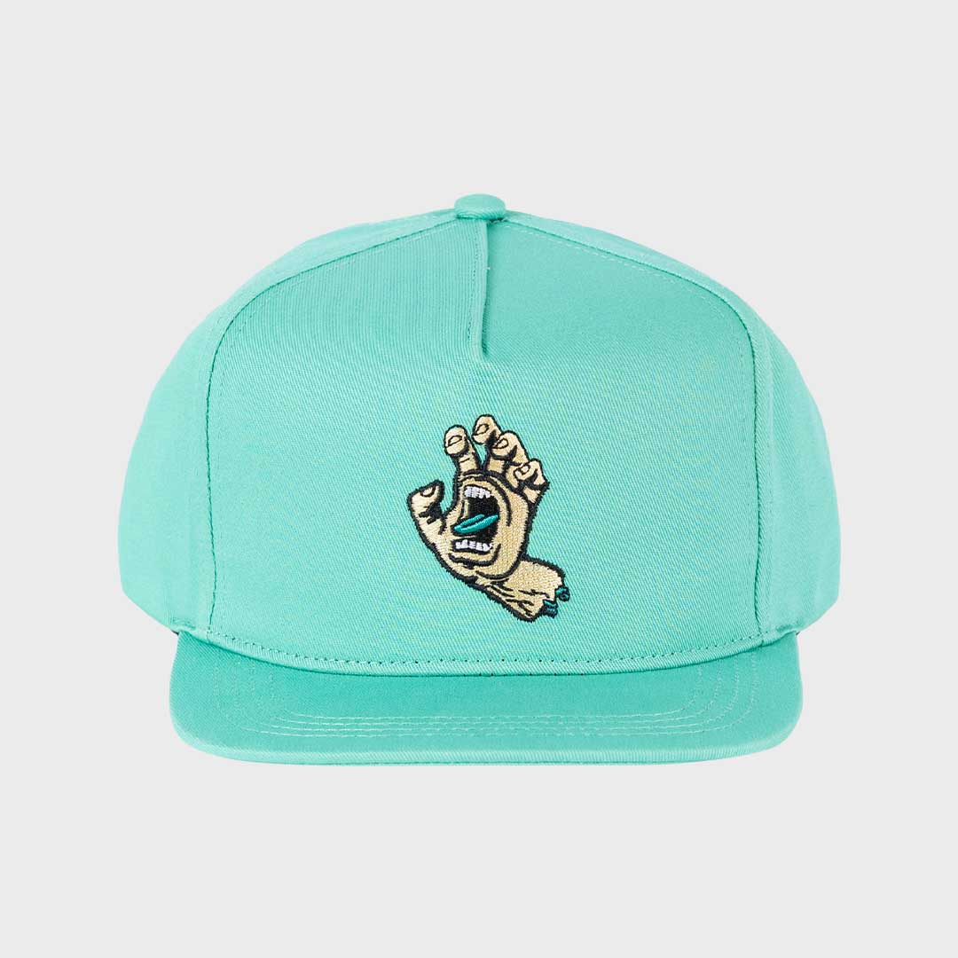 Screaming Hand Snapback Cap | Teal