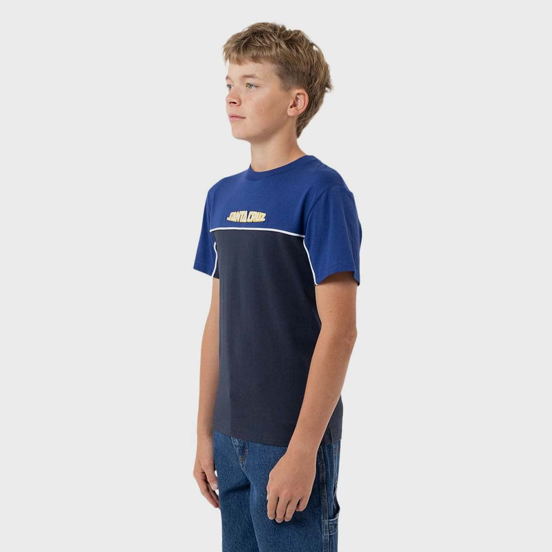 Fisheye Strip Front Tee | Dark Blue