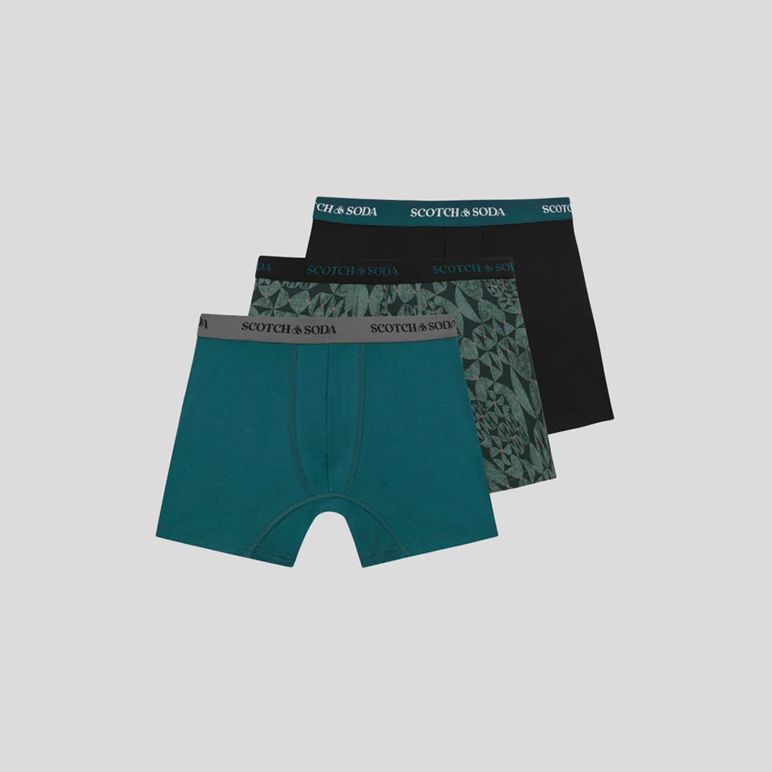 3-Pack Boxer Briefs | Black Green