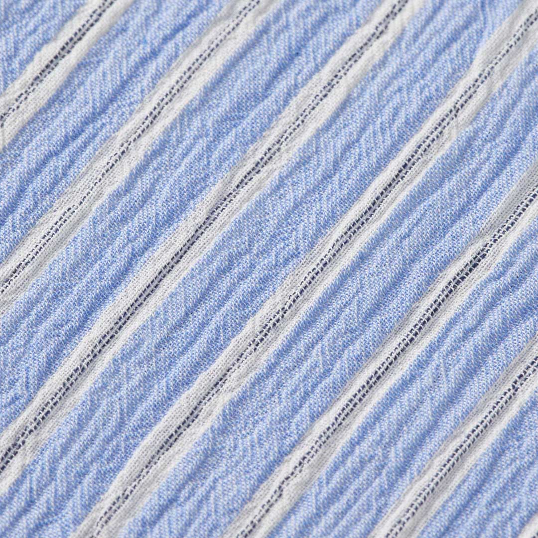 Crinkle striped shirt | Spring blue