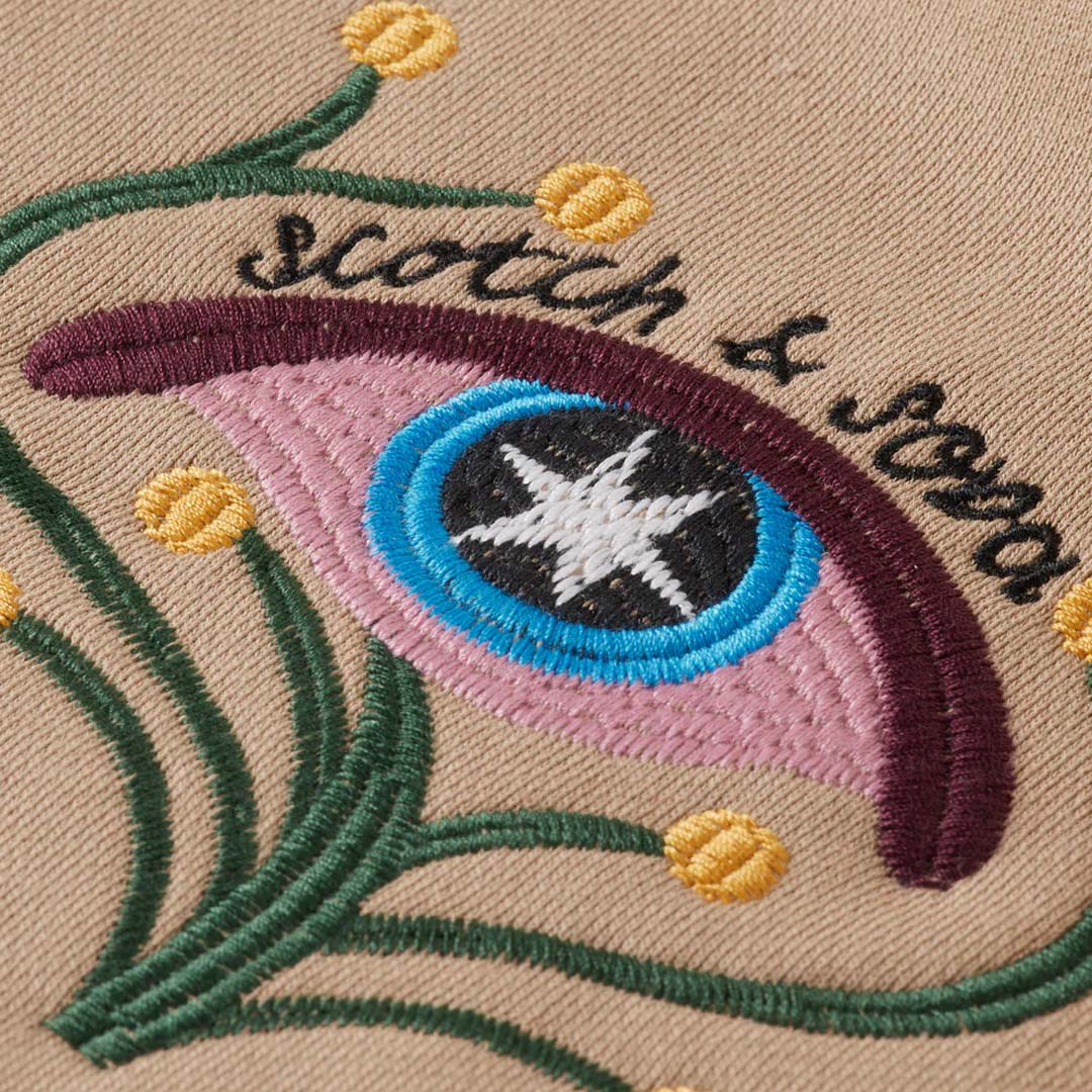 EMBROIDERED ARTWORK SWEATSHIRT | MOCHA