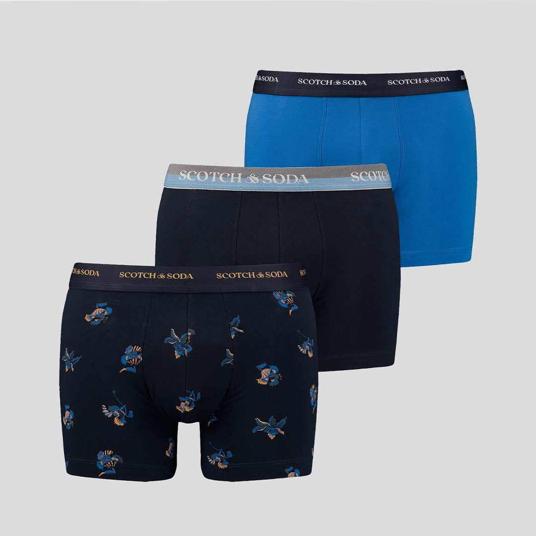 FLOWER POWER BOXER BRIEFS 3 PACK | NAVY