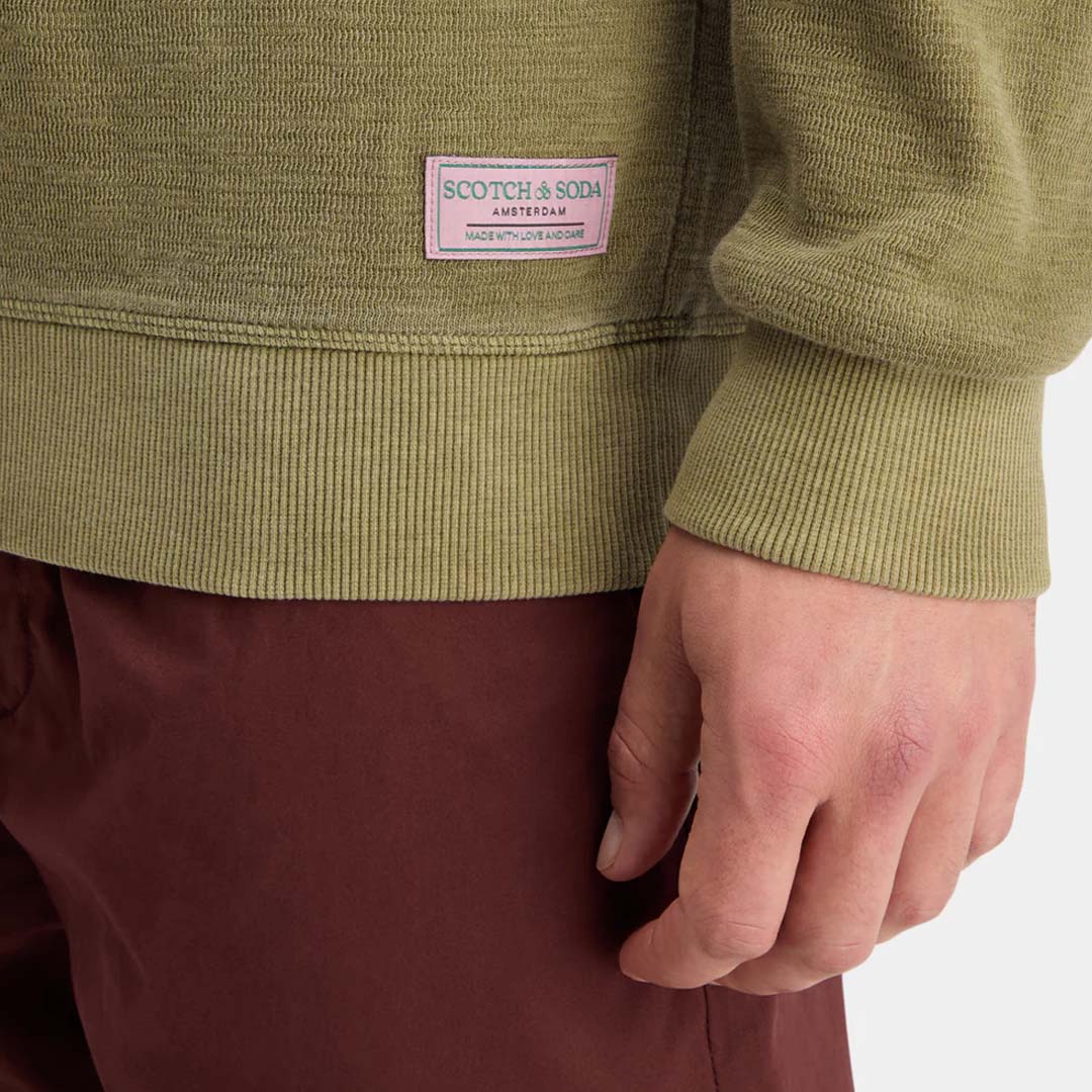 GARMENT-DYED SWEATSHIRT | MOSS