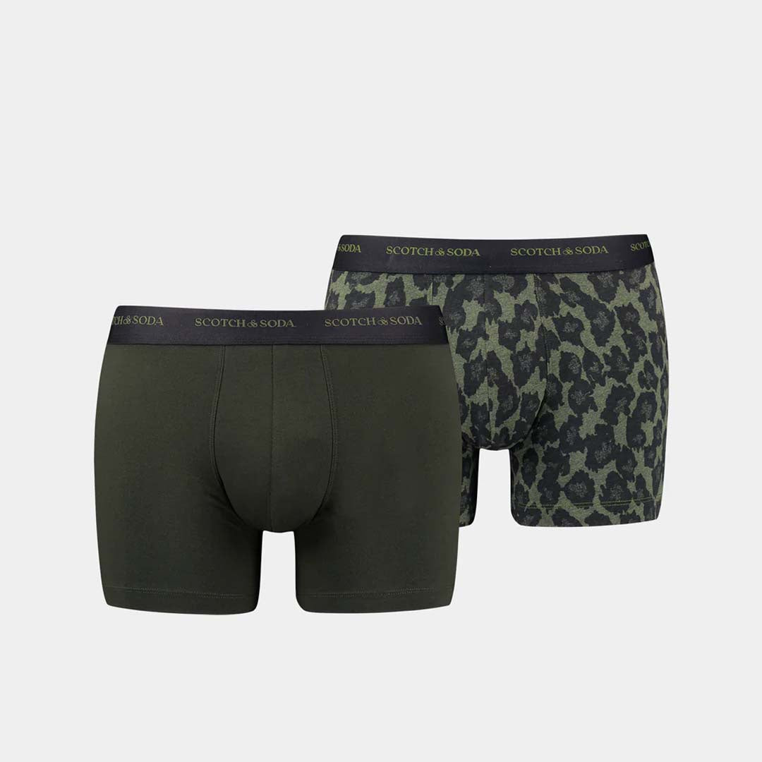 ICONIC BOXER | OLIVE / LEOPARD