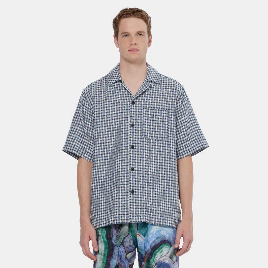 Jacquard Shirt | Blue Diamond