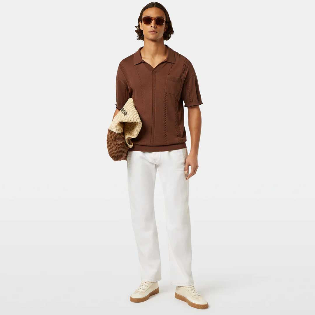 Knitted Polo | Cold Brew