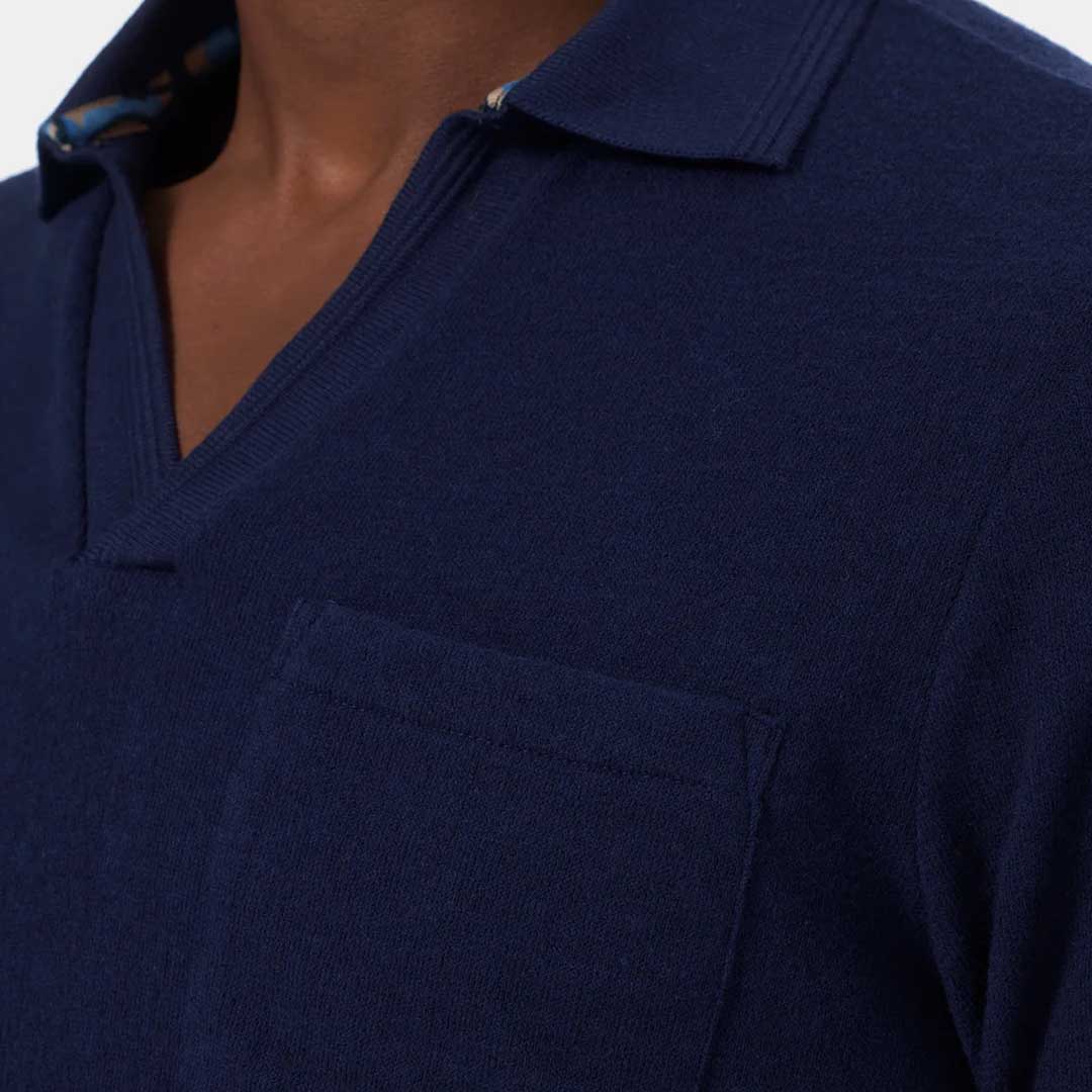 Long Sleeved Polo | Navy