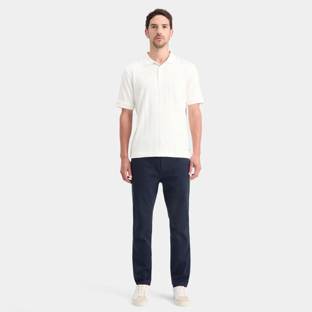 RIB KNIT POLO | SWAN
