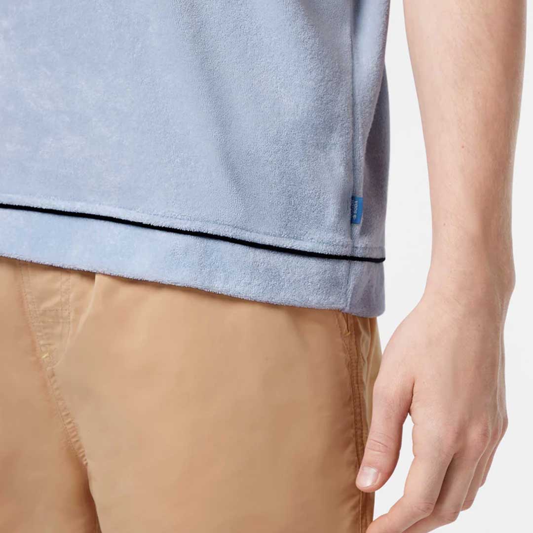 Towelling Polo | Light Shirting Blue