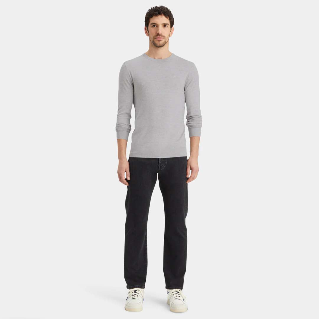 VISCOSE CREWNECK PULLOVER | GREY MELANGE