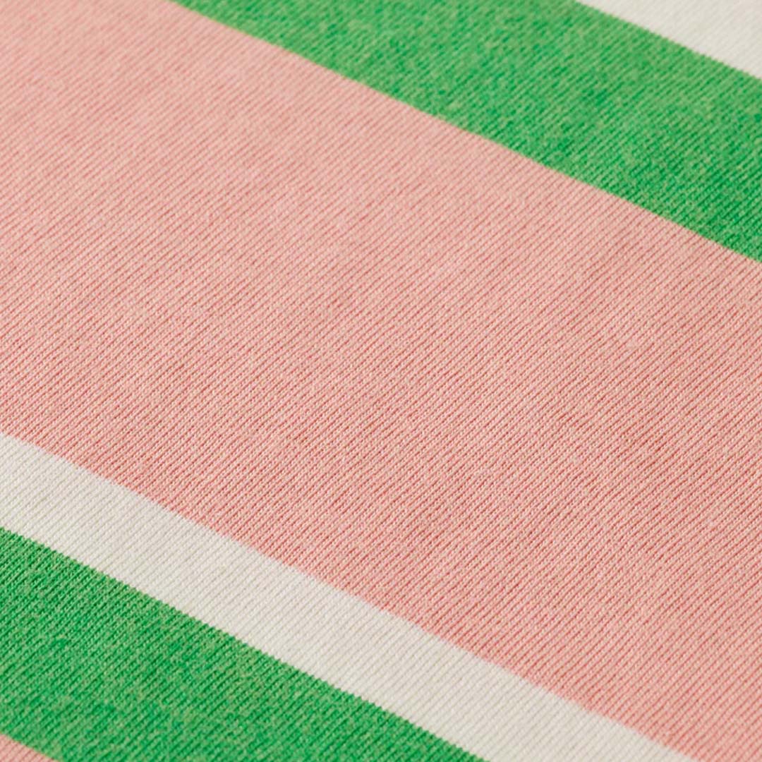 YARN-DYED STRIPE T-SHIRT | PINK/GREEN STRIPE