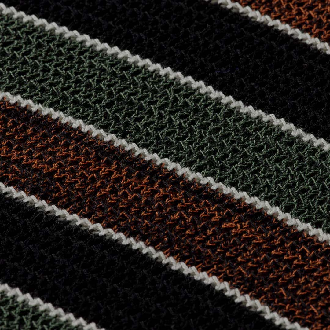 KNITTED STRIPED POLO SHIRT | MULTI STRIPE