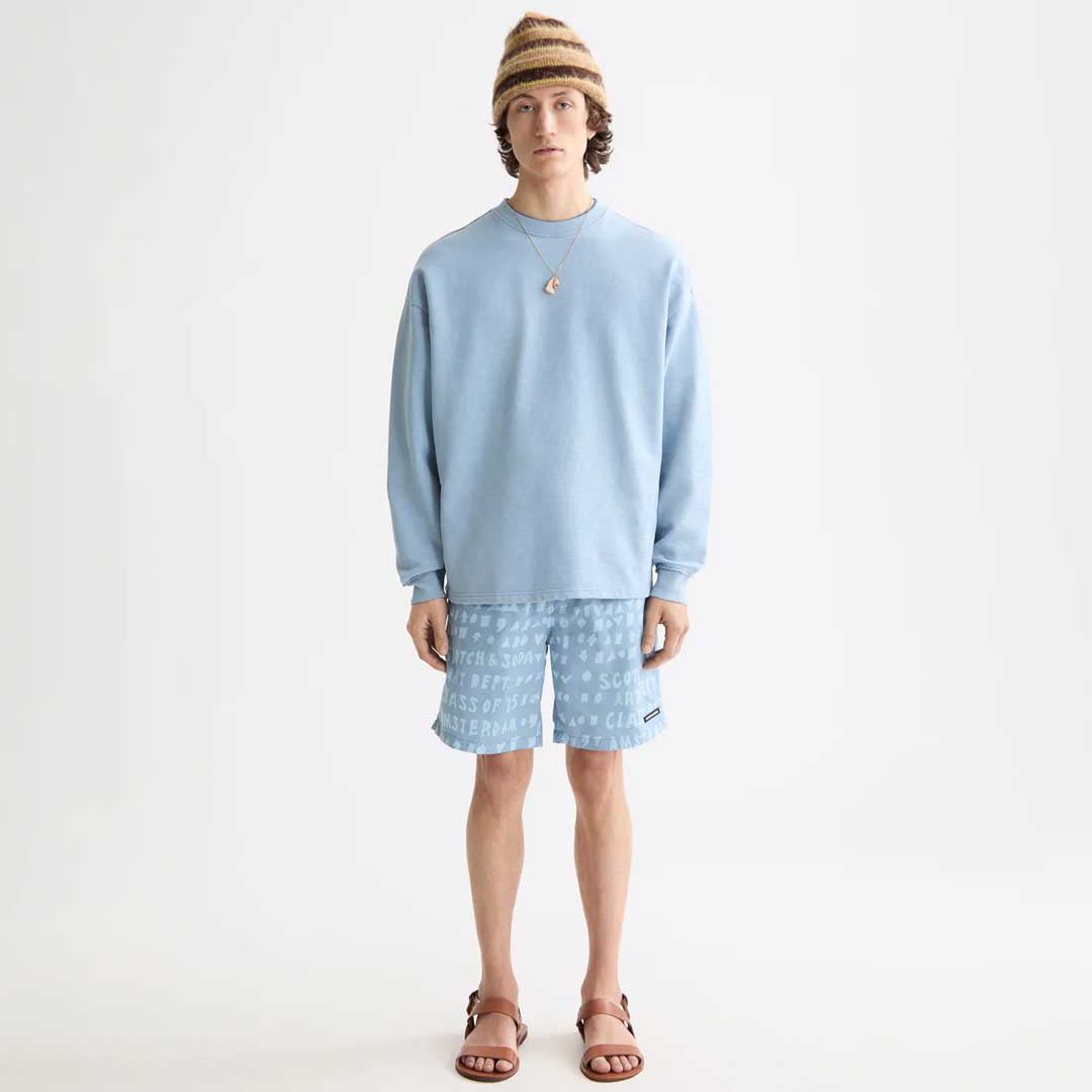 Longer Length Swim Shorts | Art Depart Faded Denim