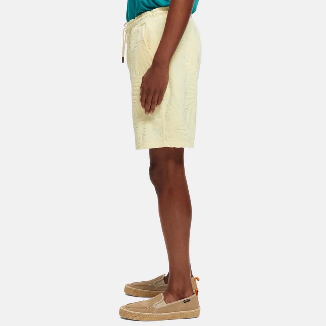 TERRY JACQUARD SHORTS | BANANA