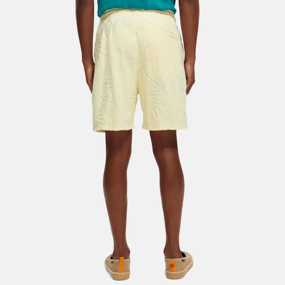 TERRY JACQUARD SHORTS | BANANA