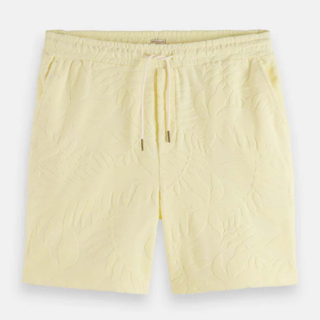 TERRY JACQUARD SHORTS | BANANA