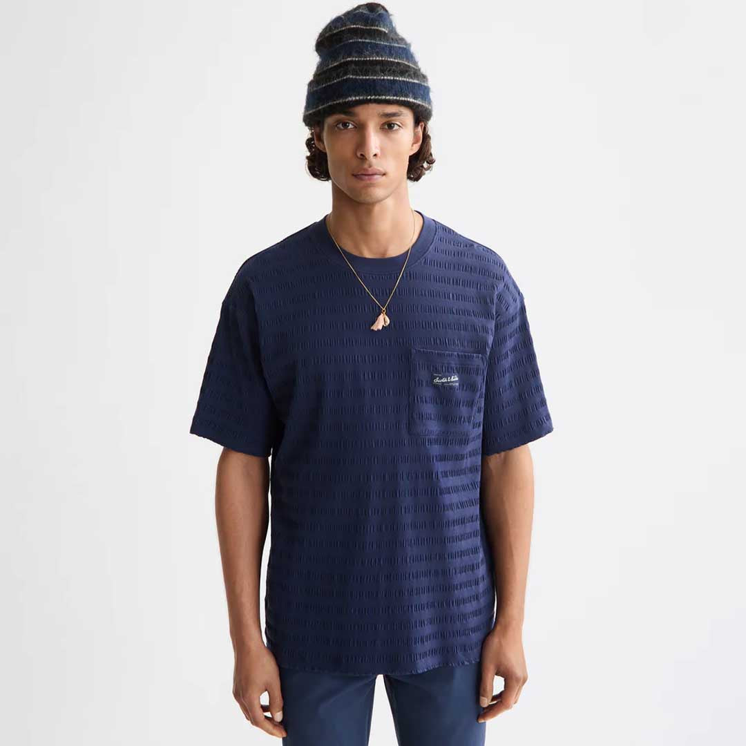 Textured T-Shirt | Peacoat