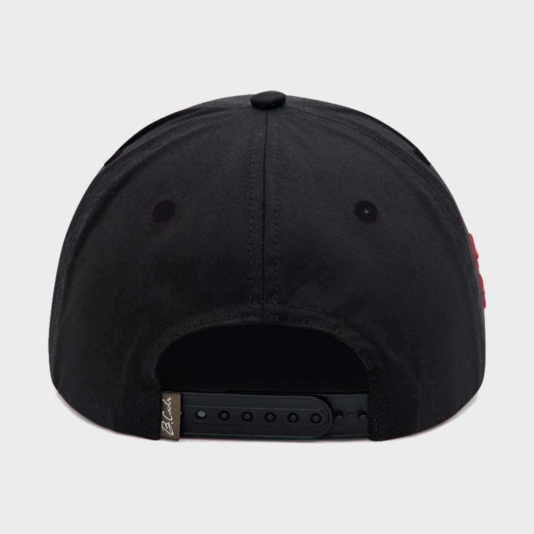 B.Cools Scribe Cap in black, embroidery detail