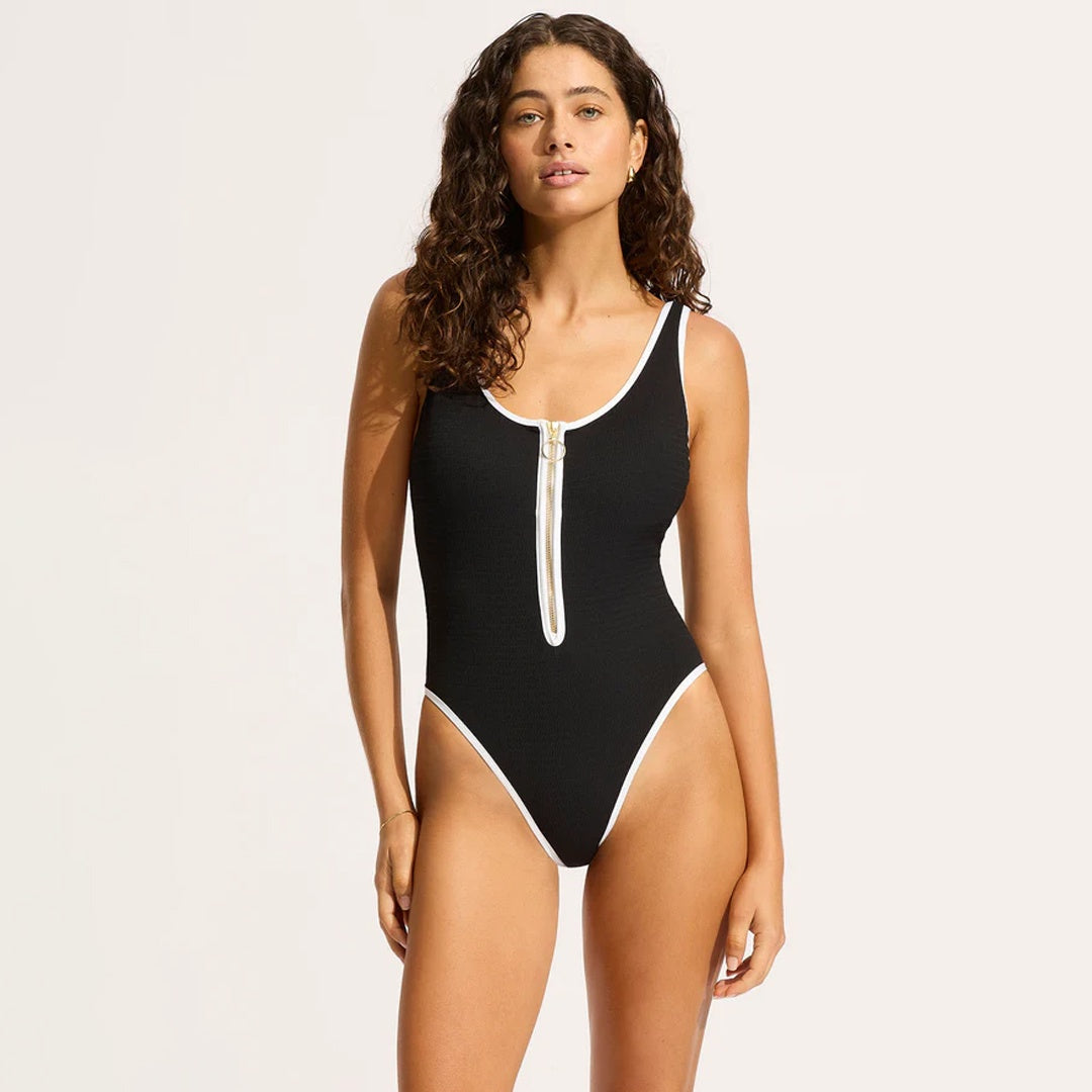 Beach Bound Retro Tank OP | Black