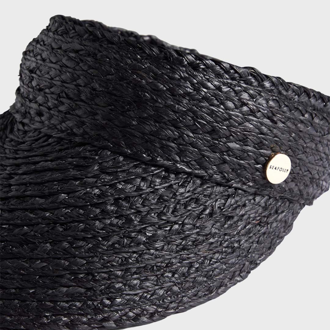 RAFFIA VISOR | BLACK