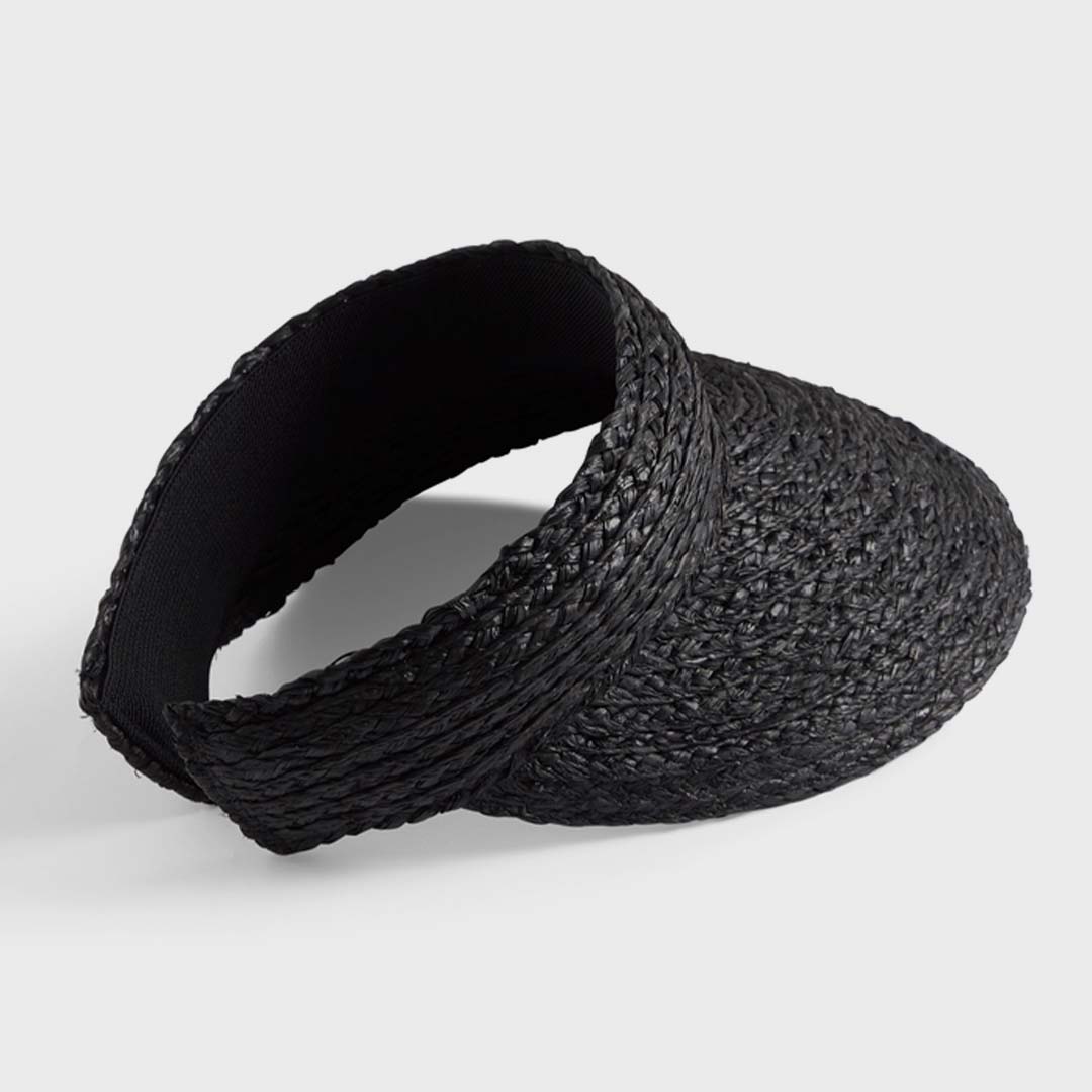 RAFFIA VISOR | BLACK