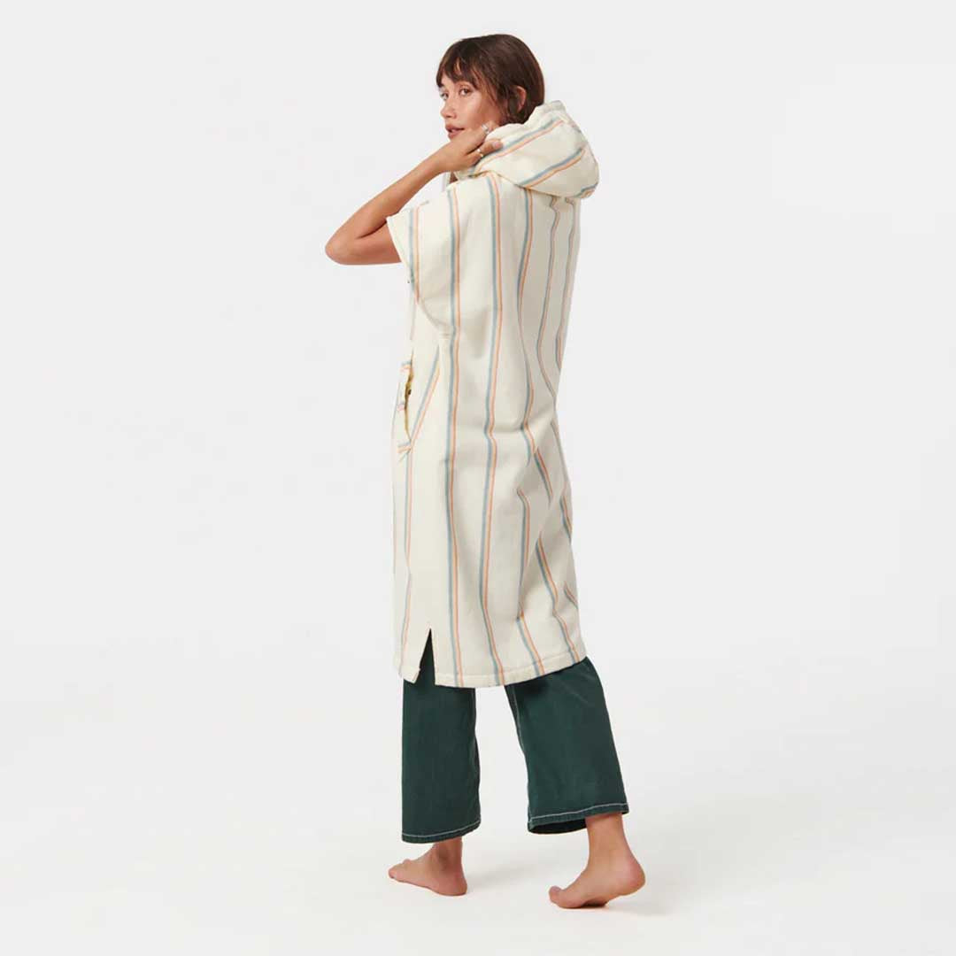 Baja Stripe Poncho | Cream