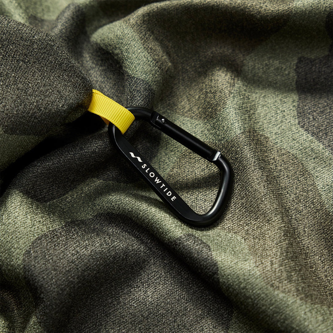 Slowtide Florence Packable Performance Quick-Dry Towel in Overland — product detail or lifestyle view 5