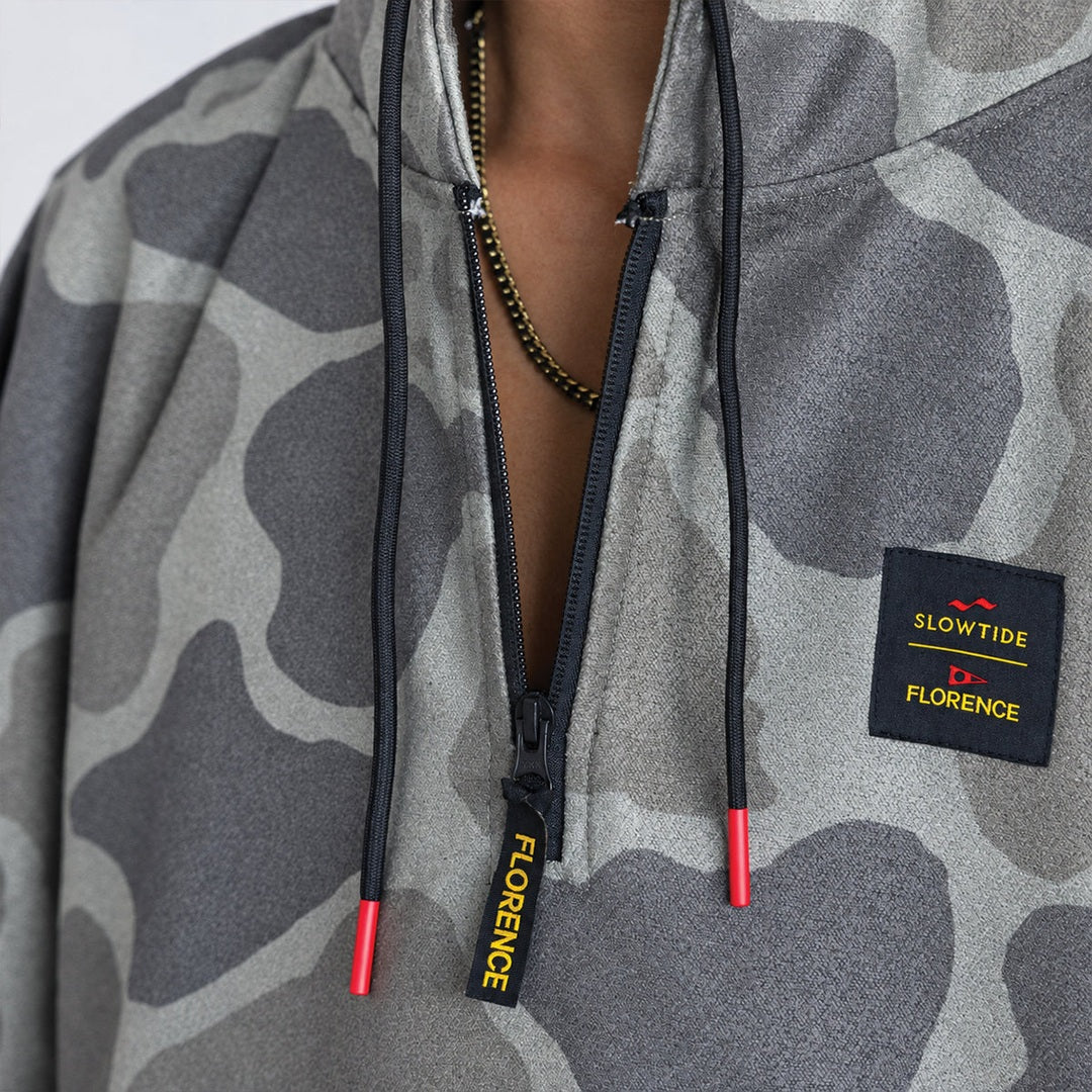 Slowtide Florence Performance Quick-Dry Poncho in Overland — product detail or lifestyle view 2