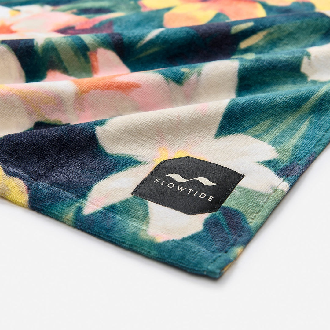 Slowtide Kingman Beach Towel in Black — product detail or lifestyle view 4